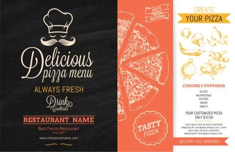 Vector Restaurant Menu Template Stock Illustration
