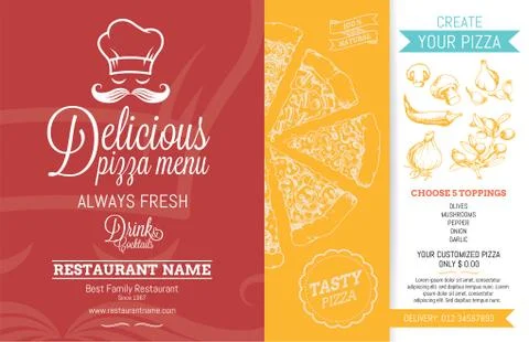 Vector Restaurant Menu Template Stock Illustration