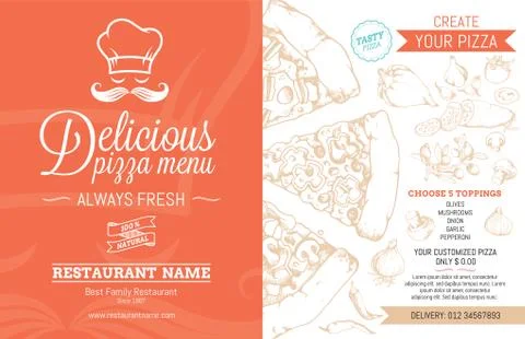 Vector Restaurant Menu Template Stock Illustration