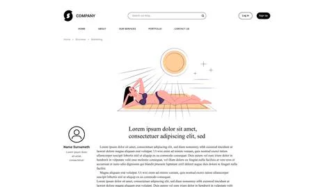 Vector resting girl in shadow of sharp lines style . Editable illustration Stock Illustration