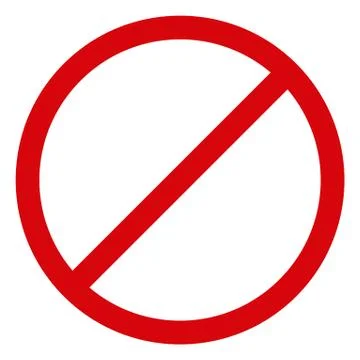 Vector Restrict Flat Icon Symbol Stock Illustration