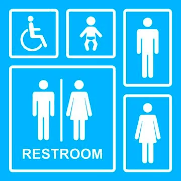 Vector restroom icons Stock Illustration