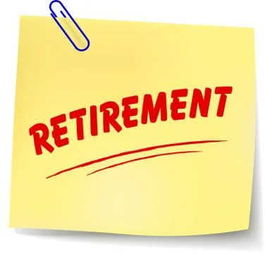 Vector retirement note Stock Illustration