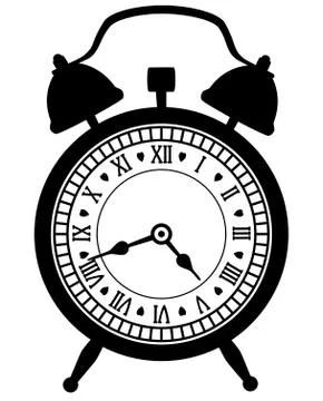 Vector retro alarm clock Stock Illustration