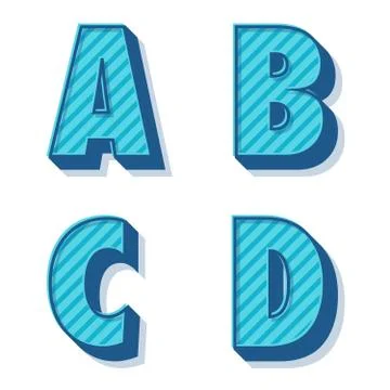 Vector retro alphabet Stock Illustration