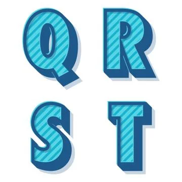 Vector retro alphabet Stock Illustration