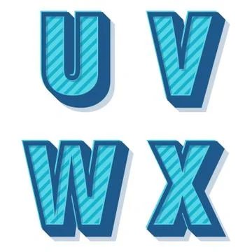 Vector retro alphabet Stock Illustration