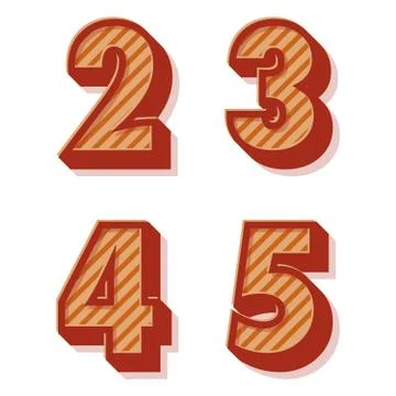 Vector retro alphabet Stock Illustration