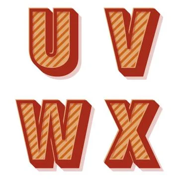 Vector retro alphabet Stock Illustration