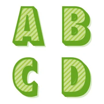 Vector retro alphabet Stock Illustration