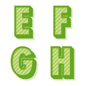 Vector retro alphabet Stock Illustration