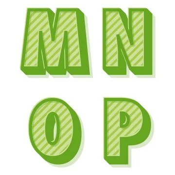 Vector retro alphabet Stock Illustration