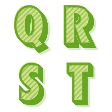 Vector retro alphabet Stock Illustration