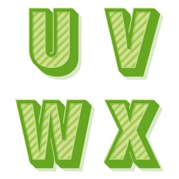 Vector retro alphabet Stock Illustration