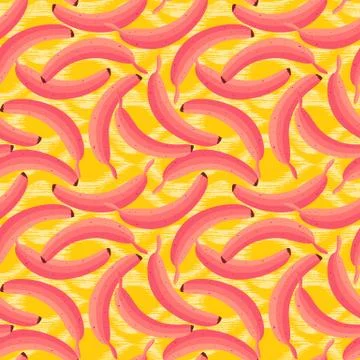 Vector retro banana pattern Illustration