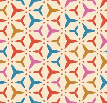 Vector retro bright seamless geometry pattern design 库存插图