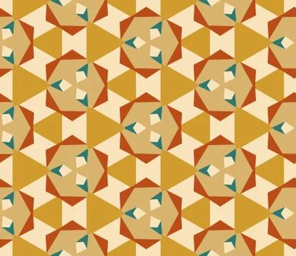 Vector retro bright seamless geometry pattern design Stock Illustration