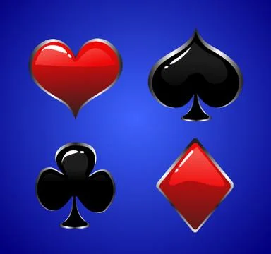 Vector retro card suits Stock Illustration