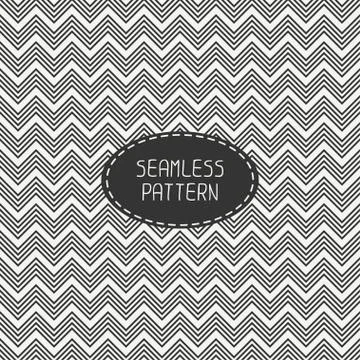Vector retro chevron zigzag stripes geometric seamless pattern. Vintage hipster Stock Illustration