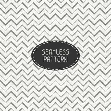 Vector retro chevron zigzag stripes geometric seamless pattern. Vintage hipster Stock Illustration