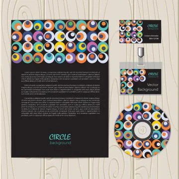 Vector retro circle corporate identity Stock Illustration