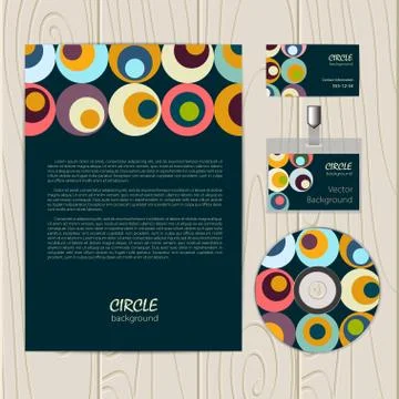 Vector retro circle corporate identity Stock Illustration