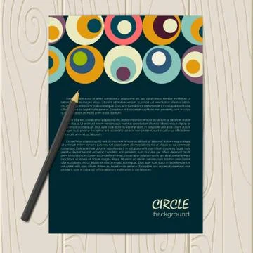 Vector retro circle corporate identity Stock Illustration