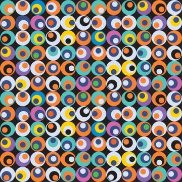 Vector retro circle seamles pattern Stock Illustration