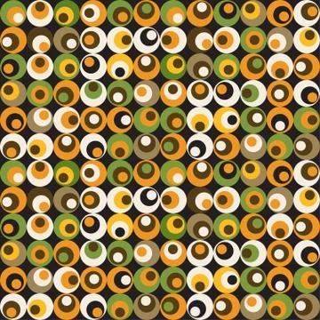 Vector retro circle seamles pattern Illustrazione stock