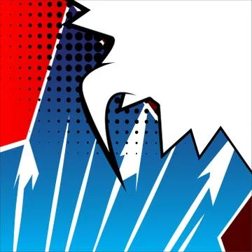 Vector retro comic book background with part of a big blank speech bubble, po 스톡 일러스트