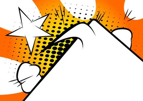 Vector retro comic book background with part of a big blank speech bubble, po 스톡 일러스트