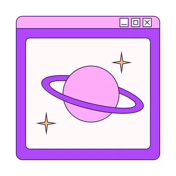 Vector retro computer windowns elements. Stock Illustration