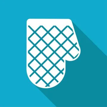 Vector retro flat kitchen glove and potholder Stock Illustration