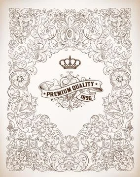 Vector, Retro frame Stock Illustration