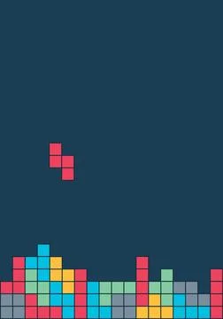 Vector retro game pattern background. Video old computer game. Stock Illustration