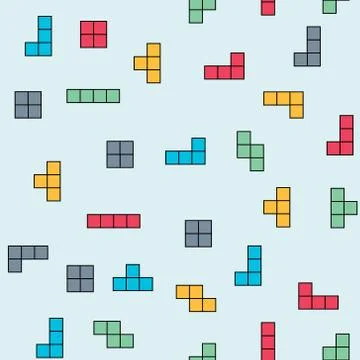 Vector retro game seamless pattern background. Video old computer game Stock Illustration