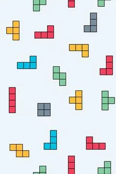 Vector retro game seamless pattern background. Video old computer game Stock Illustration