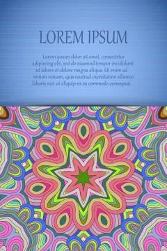 Vector retro greeting card layout design. Stock Illustration