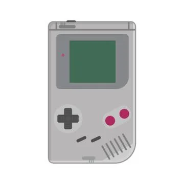 Vector retro Handheld game console Stock Illustration