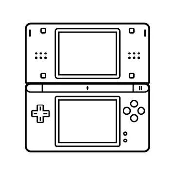 Vector retro Handheld game console Stock Illustration