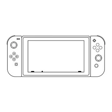 Vector retro Handheld game console Stock Illustration