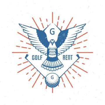 Vector Retro Illustration of Golf Badge Free Stock Illustration