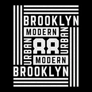 Vector retro illustration on the theme of Brooklyn. Urban. Modern. Stylized Stock Illustration
