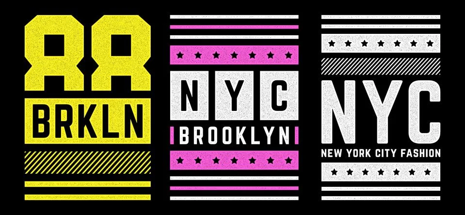 Vector retro illustration on the theme of Brooklyn. Urban. Modern. Stylized Stock Illustration