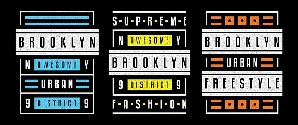 Vector retro illustration on the theme of Brooklyn. Urban. Modern. Stylized Stock Illustration