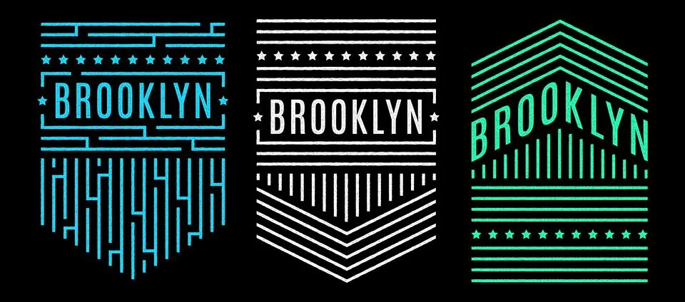 Vector retro illustration on the theme of Brooklyn. Urban. Modern. Stylized Stock Illustration