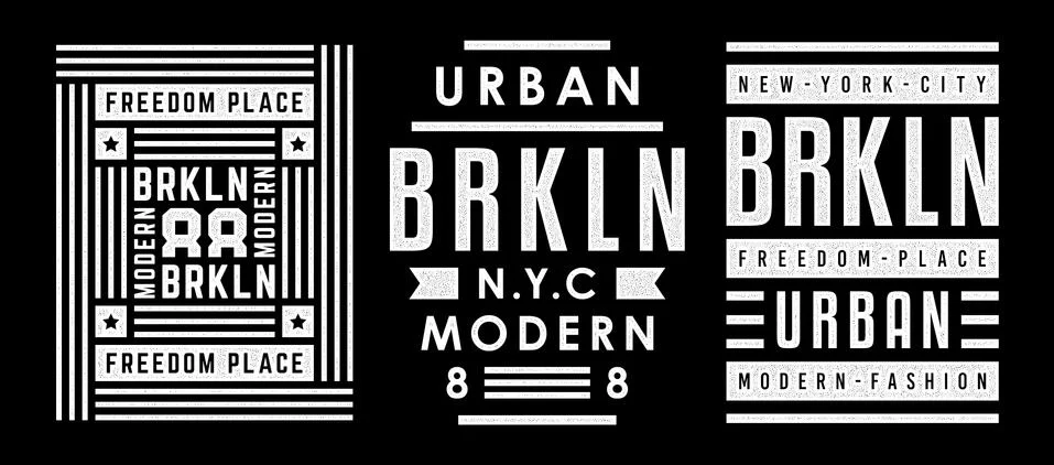 Vector retro illustration on the theme of Brooklyn. Urban. Modern. Stylized Stock Illustration