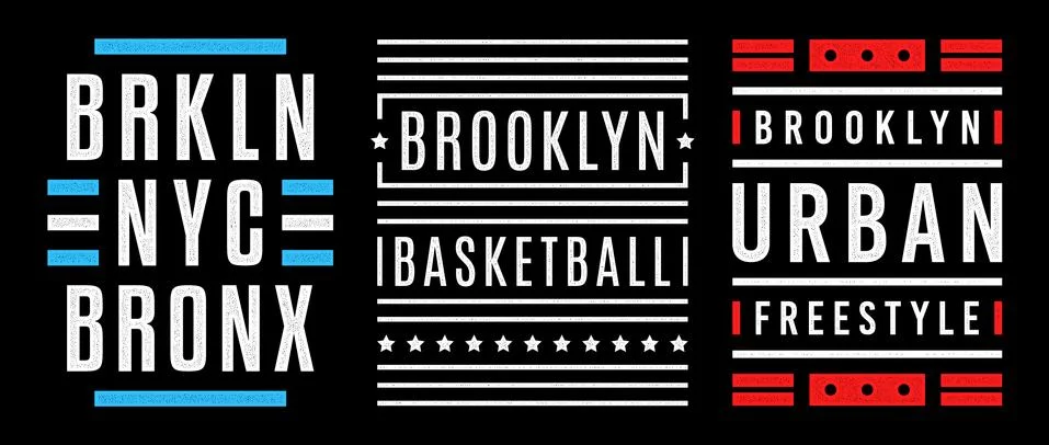 Vector retro illustration on the theme of Brooklyn. Urban. Modern. Stylized Stock Illustration