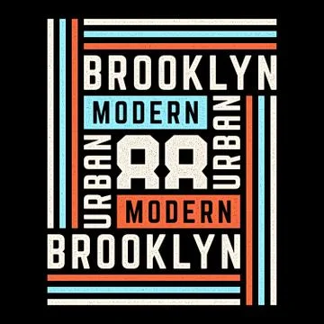 Vector retro illustration on the theme of Brooklyn. Urban. Modern. Stylized Stock Illustration