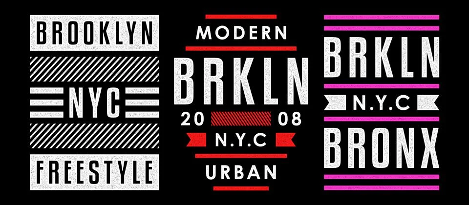 Vector retro illustration on the theme of Brooklyn. Urban. Modern. Stylized Stock Illustration